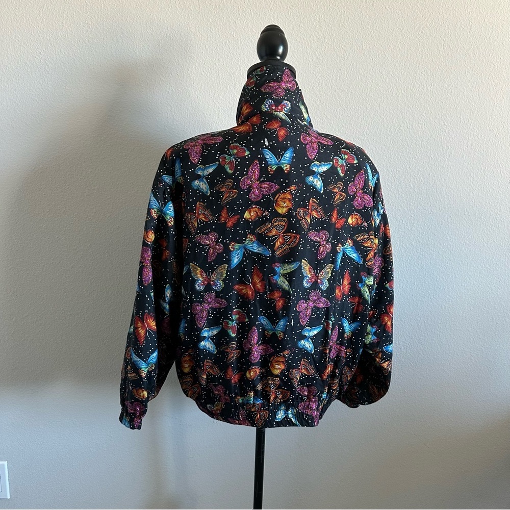 EVR vintage women’s butterfly windbreaker jacket - Picture 5 of 13